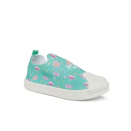Pantaloons Junior Girls Blue Printed Slip-On Sneakers-picture-43