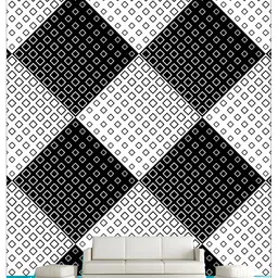 Aura White & Black Printed Self-Adhesive Wall Sicker-image-72