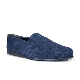 ROSSO BRUNELLO Men Textured Comfort Insole Leather Basics Loafers-image-81