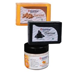 Deyomkar Herbal Apricot Honey Scrub with Sandal Wood Soap & Charcoal Soap-19