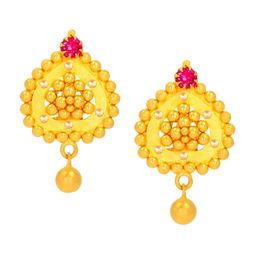 BHIMA 22K Hallmark 916 Purity Yellow Gold Ball Stud-image-14