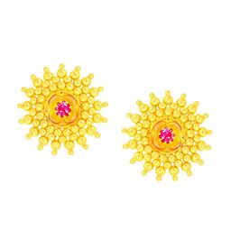 BHIMA 22K Hallmark 916 Purity Yellow Gold Ball Stud-image-15