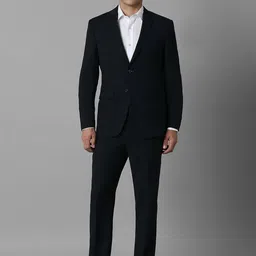 Louis Philippe Men Slim-Fit Single-Breasted Two-Piece Formal Suit-image-82