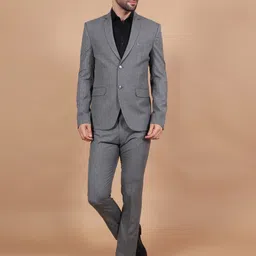 Wintage Single-Breasted Two-Piece Formal Suit-image-7