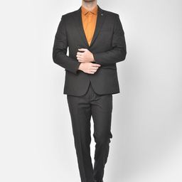 Canary London Men Black Solid Slim-Fit 2 Piece Formal Suit-image-45