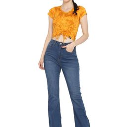 Aesthetic Bodies Tie & Dye Tie-Up Detailed Fitted Crop Top-image-28