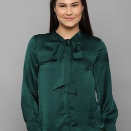 allen solly woman Allen Solly Women Tie-Up Neck Shirt Style Top-picture-17