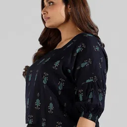 Instafab Plus Plus Size  Printed Cotton Top image 3