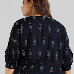 Instafab Plus Plus Size  Printed Cotton Top image 4