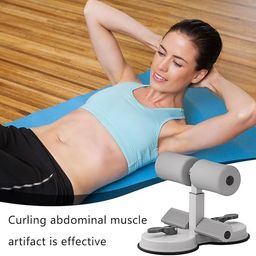 hsbnt enterprise Multi-Purpose Double Suction Cups Upgraded Sit-Up Assistant Device, Fixed Floor Foot Core Abdominal Muscle Trainer Home Gym Device, Push Up Bar with Foam Padded Handle (Grey) image 4