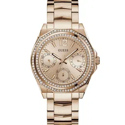 GUESS Women Textured Dial & Stainless Steel Straps Analogue Watch GW0685L3-image-27