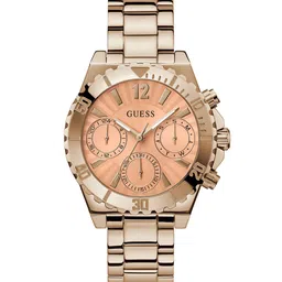 GUESS Women Patterned Dial & Stainless Steel Analogue Multi Function Watch GW0696L3-image-32