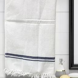 Athom Trendz Pack of 4 White Cotton Bath Towel-13