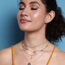 VOGUE PANASH Gold-Toned Brass Gold-Plated Handcrafted Necklace-image-75