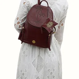 Hidesign Women Leather Ergonomic Backpack-image-87