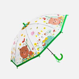 Little Surprise Box Green Mr. Bowtie Bunny Transparent Umbrella-image-90
