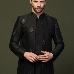 KISAH Men Printed Open Front Jodhpuri Bandhgala Blazer-picture-31