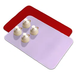 Kuber Industries Purple & Red 2 Pieces Rectangular Table Placemats image 2