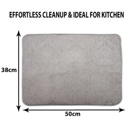 Kuber Industries Brown & Grey 2 Pieces Rectangular Table Placemats image 5