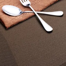 Dakshya Industries 2 Pcs Brown Frame Pattern Rectangular Table Placemats image 3