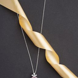 DressBerry Silver-Toned & Pink Silver-Plated Crystal Chain-5