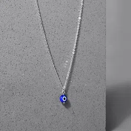 Accessorize London Women's Blue Evil Eye Pendant Necklace-44