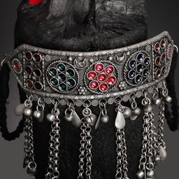 PANASH German Silver Oxidised Necklace-image-32