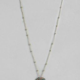 RICHEERA Gold-Toned & Blue Beaded Stone Necklace-image-23