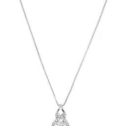 JOKER & WITCH Silver-Toned & White Stones-Studded Dula Drop With Chain image 5
