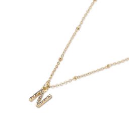 Accessorize Alloy Stone Studded Initial Sparkle Minimal Chain image 5