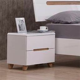 urban ladder Oslo Engineered Wood Bedside Table in White Finish-picture-6