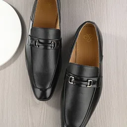 House of Pataudi Men Embellished Round Toe Formal Loafers-image-64