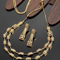 ZENEME Gold-Plated AD Jewellery Set-50