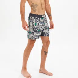 olaian Boardshort surf 500 17" STAMP BLACK-picture-0
