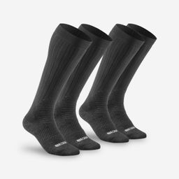 Warm hiking socks, SH100 High - Black-image-10