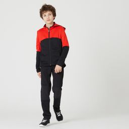 Kids' Breathable Synthetic Tracksuit S500 - Red/Black-image-12
