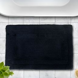 Aurave Luxury Black Reversible Cotton Bathmat-image-49