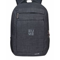 EUME Unisex Black & Grey Brand Logo Backpack-30