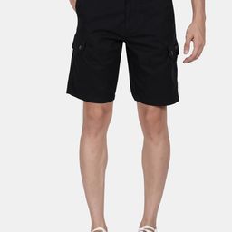 t-base Men Black Cargo Shorts-image-44