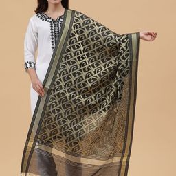 BANJARA INDIA Woven Design Dupatta with Zari-image-60