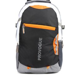 Provogue Unisex Grey & Black Colourblocked Backpack With Rain Cover-image-10