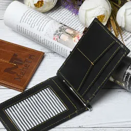 MaheTri Men Leather Two Fold Wallet-50