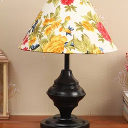Foziq White & Black Printed Table Lamp-22
