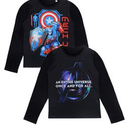 YK Marvel Boys Black & Blue 2 Printed T-shirt-image-45