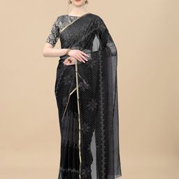 Aardiva Floral Printed Zari Saree-picture-31
