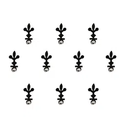 Comet Busters 10 Pcs Embellished Reusable Designer Bindis - Black image 3