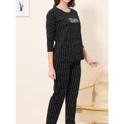 Quira Black Printed Regular T-Shirt and Pyjama-picture-38