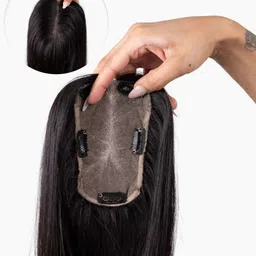 CRIBE 2 Clip Scalp Topper Hair Extension - Black-43