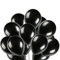 BS AMOR Set Of 100 Black Solid Foil Balloon image 2