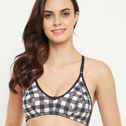 Clovia Non-Padded Non-Wired Full Cup Checkered Racerback Bra-picture-19